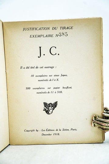 Jean Cocteau - Le Cap de Bonne Espérance. Poème - 1919