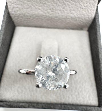 Zonder minimumprijs - Ring - 14 karaat Witgoud - 2.01ct. tw.
