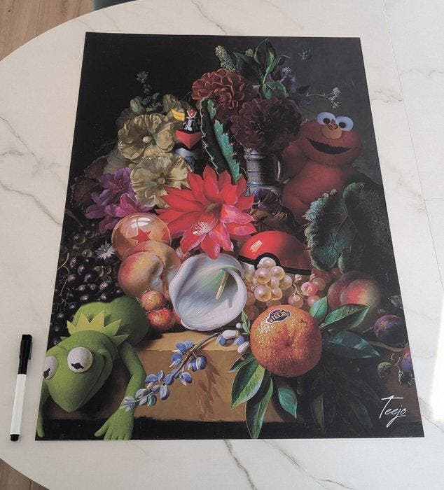 Teejo (1992) - Childhood memory - Premium poster - Hand, Antiquités & Art, Art | Objets design