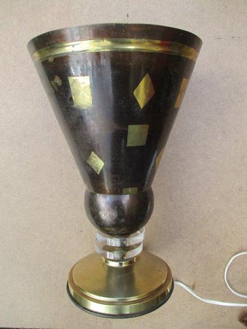 Attribué à ETLING - Lamp - Art Deco. Hoornlamp, messing 1935