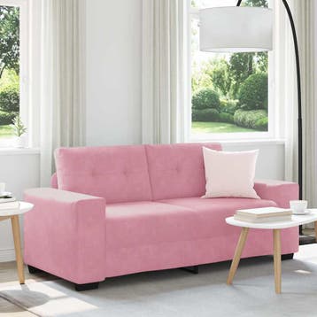 vidaXL loveseat bank / zetel roze 180x77x82 cm fluweel, Huis en Inrichting, Verzenden, Nieuw