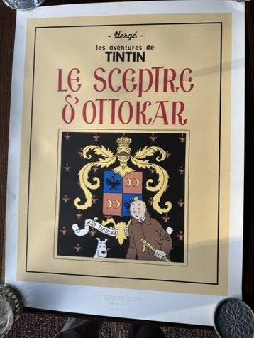Hergé Print - Tintin - Le Sceptre dOttokar - 1993, Livres