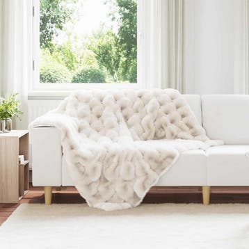 vidaXL Antislip deken van imitatie konijnenbont Olite 4 st, Huis en Inrichting, Verzenden, Nieuw