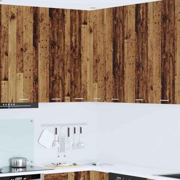 vidaXL Hangkast Oud Hout en Wit 57 x 57 x 100 cm Bewerkt, Verzenden, Nieuw