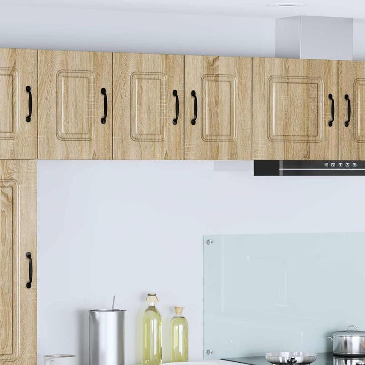 vidaXL Vaatwasserpaneel Kalmar 2 st Sonoma Eik Bewerkt hout, Maison & Meubles, Armoires | Autre, Envoi