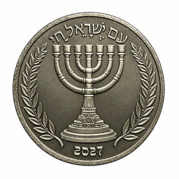 Verenigde Staten. 2027 1 oz Titanium Jerusalem Star of David