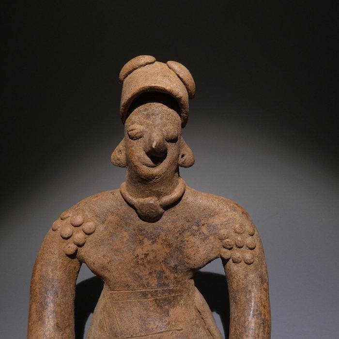 Colima, Westkust van Mexico Terracotta Zittende figuur. 13, Collections, Minéraux & Fossiles