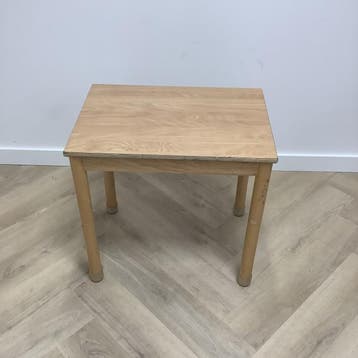 schilte houten schooltafel (hxbxd) 58x60x42 cm, beuken, Huis en Inrichting, Gebruikt