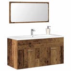 vidaXL Badkamerkast met spiegel bewerkt hout oud houtkleurig, Verzenden, Nieuw