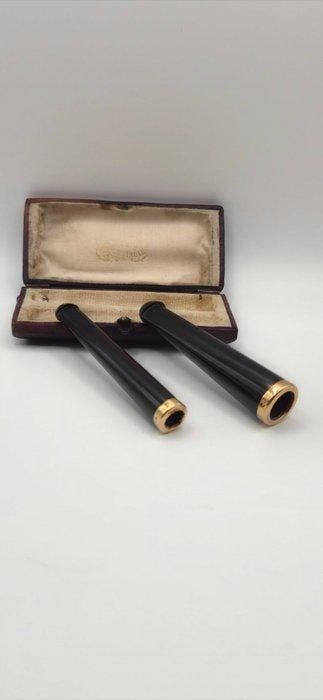 Sigarettenhouder - 18 kt goud - Rook sigaar amber/bakeliet