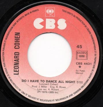Leonard Cohen - Do I Have To Dance All Night / The Butcher, Verzenden