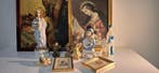 Collectie van 12 religieuze objecten (12) - Keramiek, Hout -