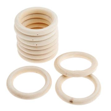 5x 6cm Houten Ring, Verzenden, Nieuw