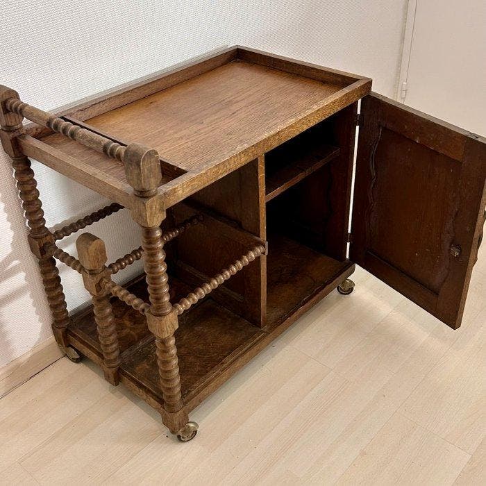 Serveerwagen - Eik, Antiek en Kunst, Kunst | Designobjecten