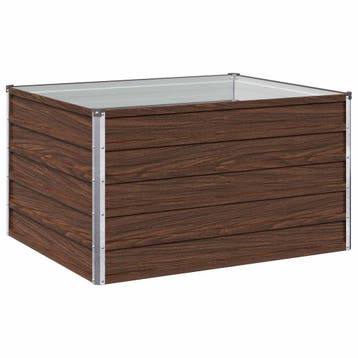 vidaXL Verhoogde Tuinbak Zwart 100 x 80 x 55 cm koudgewalst, Verzenden