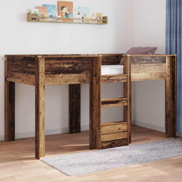 vidaXL Stapeld bed voor kids Oudhout 80 x 200 cm Bewerkt, Verzenden, Nieuw