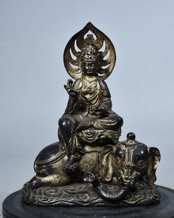 Samantabhadra Bodhisattva - Koper - Nepal (Zonder, Antiek en Kunst, Antiek | Overige Antiek