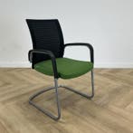 vergaderstoel Ahrend, groene/zwarte stoffering - grijze, Huis en Inrichting, Stoelen, Gebruikt, Zwart, Eén