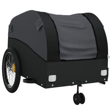 vidaXL Fietskar met wiel met opslag Zwart M Oxford polyester, Verzenden