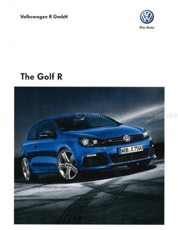 2010 VOLKSWAGEN GOLF R BROCHURE ENGELS