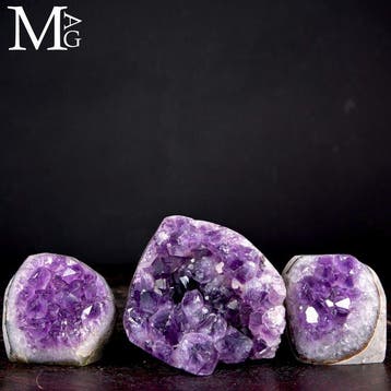 Amethist Druse Set - Natuurlijk Diep Paars Kleur - Peru -