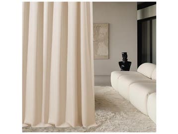 Veiling - ROOM99 Aura Gordijn met plooiband, 140 x 250 cm, Huis en Inrichting, Nieuw