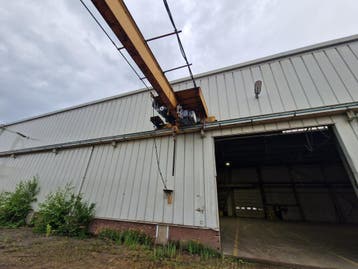 Demag enkelligger bovenloopkraan ± 16.500mm x 10t 001663U, Ophalen, Gebruikt