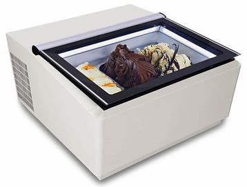 Tafelmodel Schepijsvitrine Wit Opent Aan De Klantzijde, Verzenden