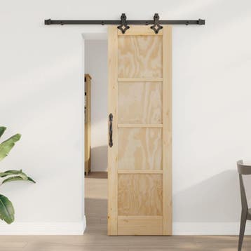vidaXL Schuifdeur ORKDAL 61 x 198,5 cm Massief grenenhout, Doe-het-zelf en Bouw, Deuren en Vliegenramen, Verzenden, Nieuw