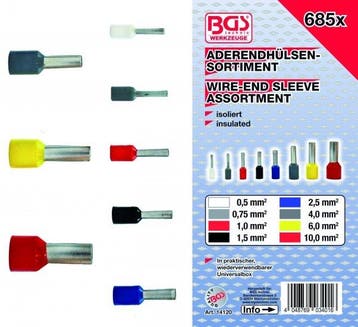 Bgs Technic Adereind hulzen assortiment , 685 stuks, Verzenden, Nieuw