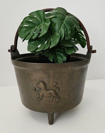 19e eeuwse heksenketel - 2.3 kg! - Bloempot - Brons