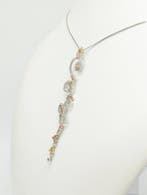 Bliss - Collier - 18 carats Or blanc Diamant (Naturelle) -, Handtassen en Accessoires, Kettingen, Nieuw