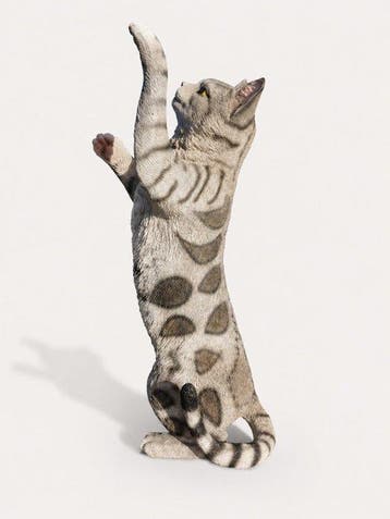Statue, garden statue 50 cm high scratching cat - 50 cm -
