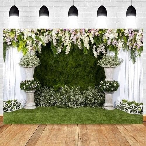 Backdrop Flowerwall polyester 300x200 cm, Hobby en Vrije tijd, Knutselen, Nieuw