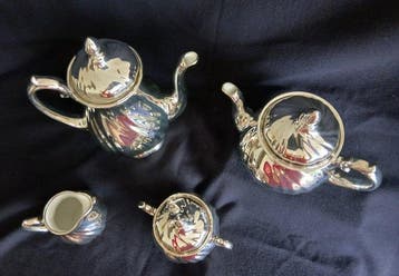 Rosenthal - Koffie- en theeservies (4) - Verzilverd -