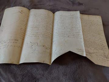 Louis XIV - Parchemin signé par Louis XIV âgé de 17 ans