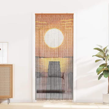 vidaXL Insect Deur Gordijn Meerkleurig 200 x 90 cm Bamboe, Verzenden, Nieuw