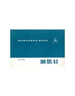 1968 MERCEDES BENZ 300 SEL 6.3 INSTRUCTIEBOEKJE ENGELS, Ophalen of Verzenden