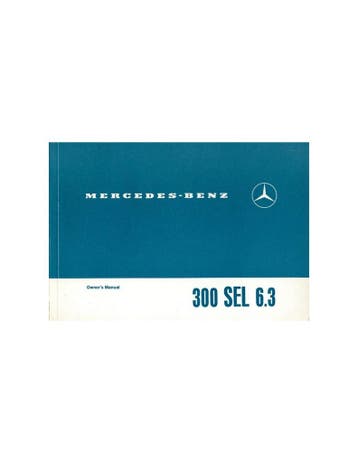 1968 MERCEDES BENZ 300 SEL 6.3 INSTRUCTIEBOEKJE ENGELS, Ophalen of Verzenden