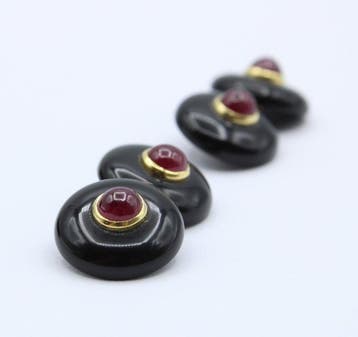 Other brand - Broche - 18 carats Or jaune Pierres précieuses