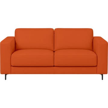 Leren bank Clear - 2,5 zits - Toledo Orange (oranje) -, Ophalen of Verzenden