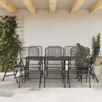 vidaXL 9-delige Tuinset metaalgaas antracietkleurig, Verzenden, Tuinset