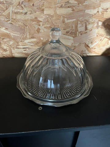 Cloche à gâteau en verre - 1970-1980