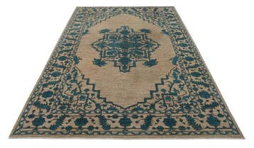 Handgeknoopte designer tapijt met Heriz-patroon - nieuw -, Nieuw