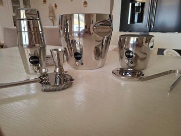 Alessi - Service à liqueur (9) - Acier, Chrome - Set de bar