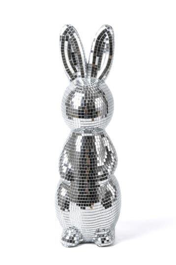 KIMU® Paashaas Discobal 38 cm Spiegeltjes Groot Beeld Pasen, Ophalen of Verzenden, Nieuw
