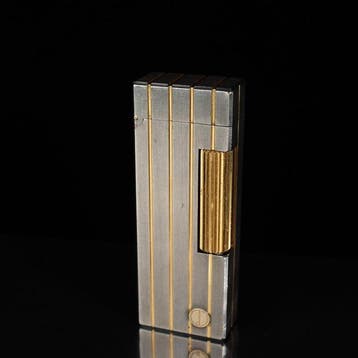 Dunhill - Two-Tone Vertical Lines Pattern Rollagas Lighter -