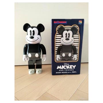BE@RBRICK Mickey Mouse 400% Vintage Noir & Blanc — Medicom