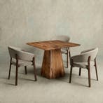Mangohouten eettafel Mick vierkant 90x90cm, Huis en Inrichting, Tafels | Eettafels, Verzenden, Vierkant, Nieuw, Industriële meubels