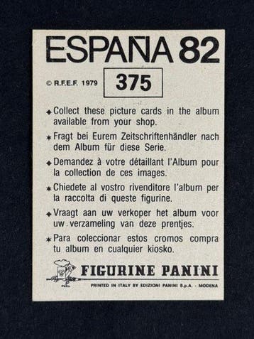 1982 Panini España 82 World Cup, - Brasil: Zico #375 - 1, Verzamelen, Nieuw